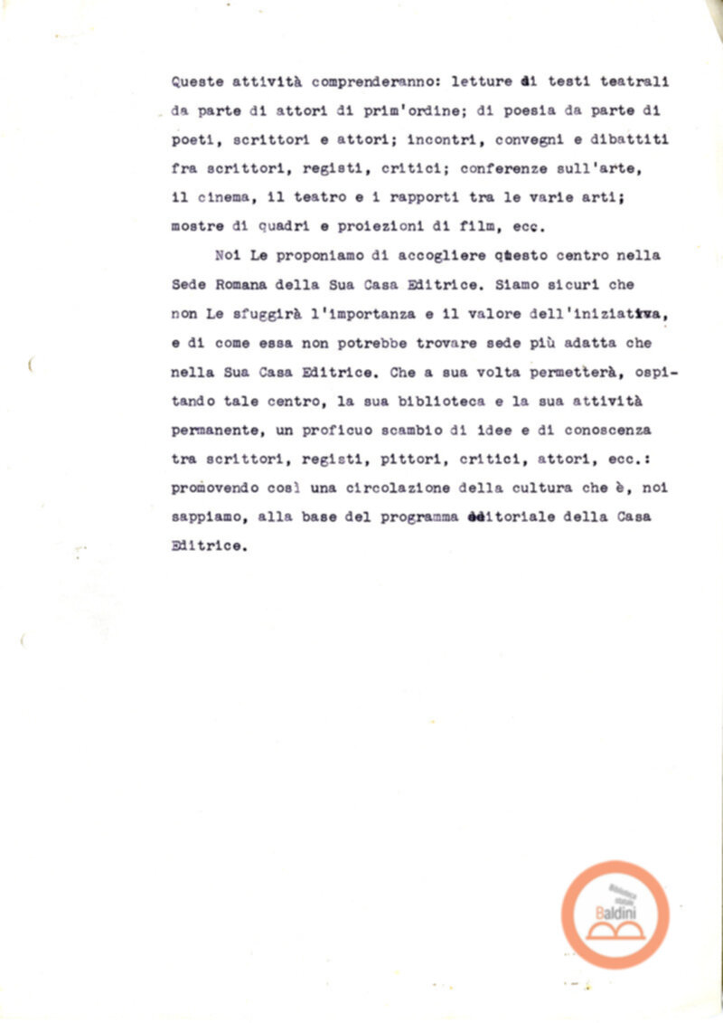 Lettera all'editore Giulio Einaudi