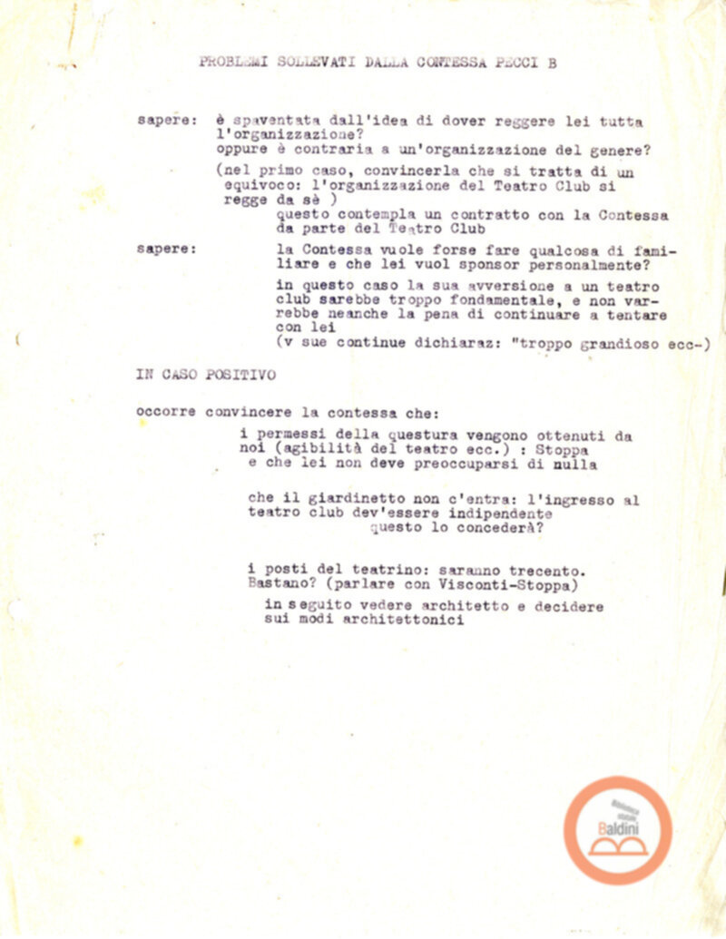 Lettera di Mimì Pecci Blunt