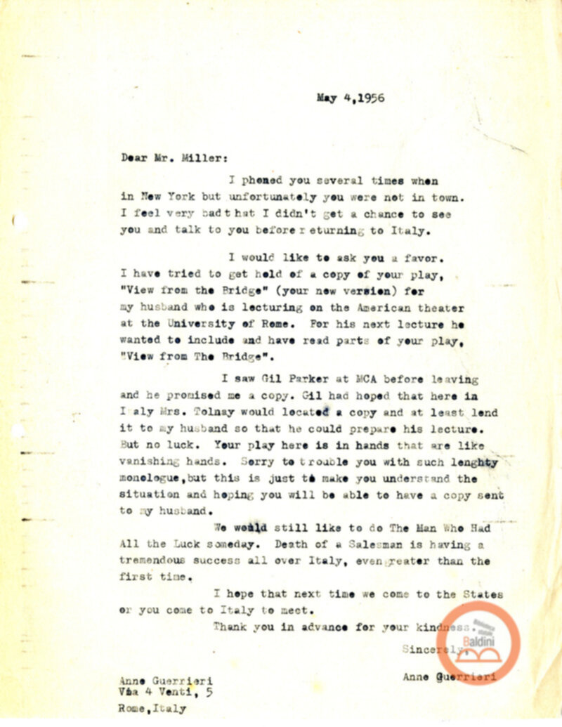 Spettacolo A view from the Bridge