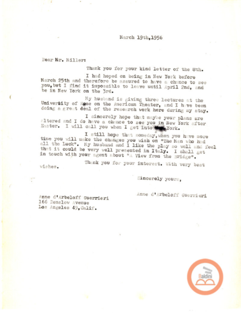 Spettacolo A view from the Bridge