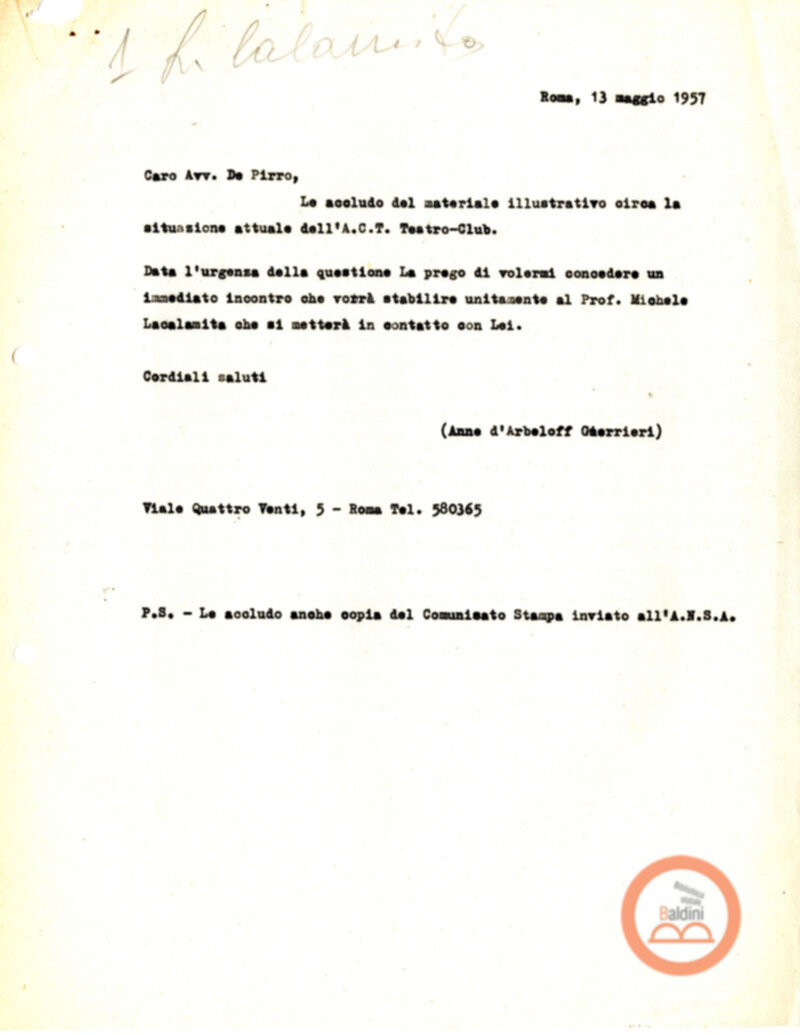 Corrispondenza d'Arbeloff - Clamita