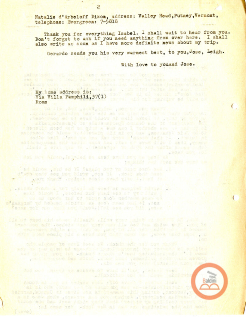 Corrispondenza d'Arbeloff - Isabel Hallibuton