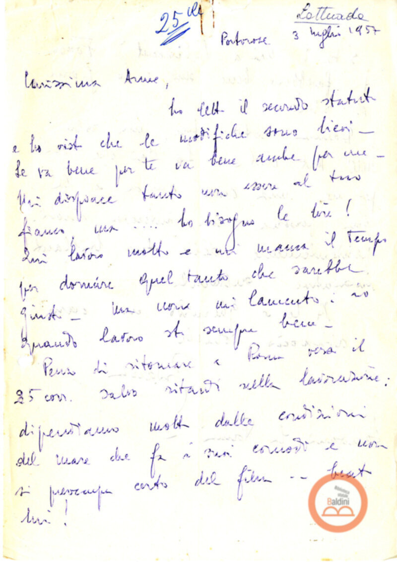 Corrispondenza con Bianca e Alberto Lattuada