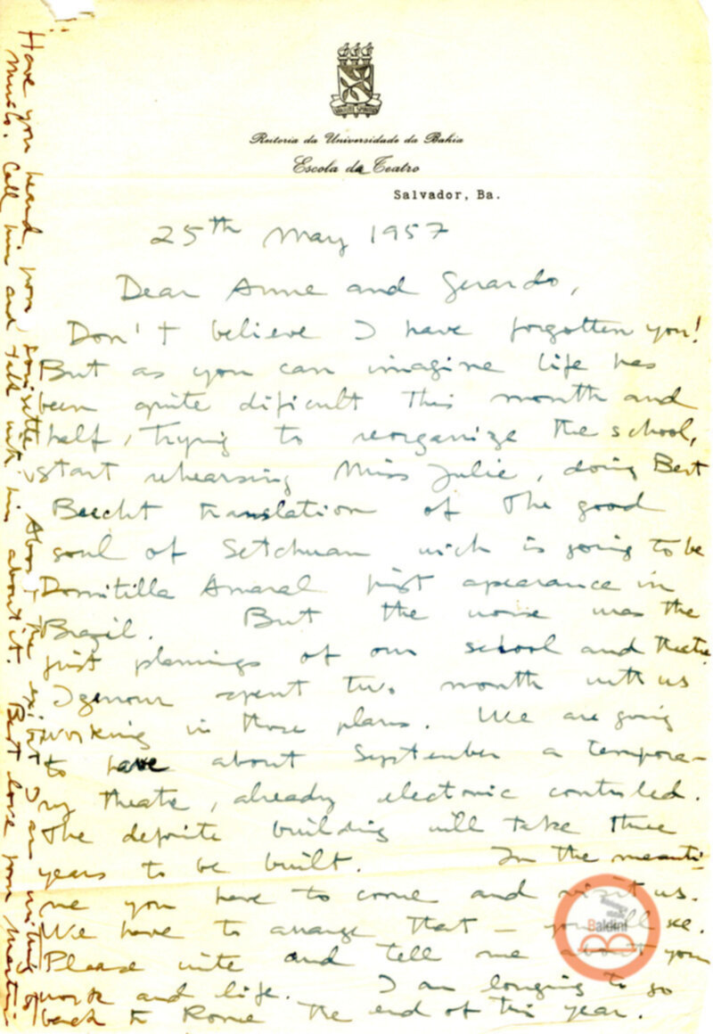 Corrispondenza con Martim Gonçalves