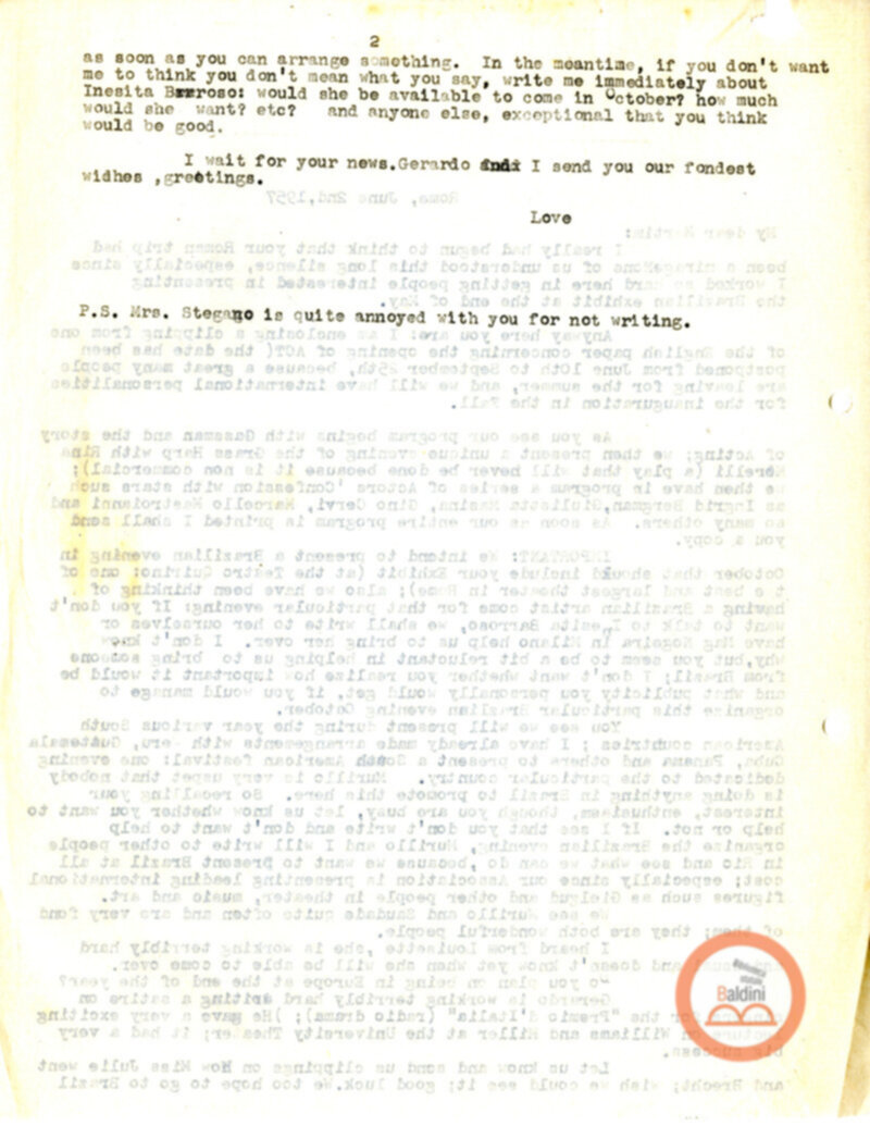 Corrispondenza con Martim Gonçalves