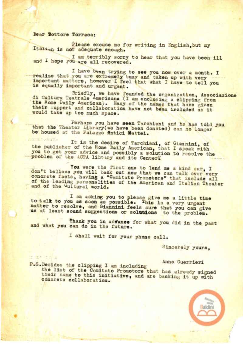 Stagione 1956 - 1957 - corrispondenza