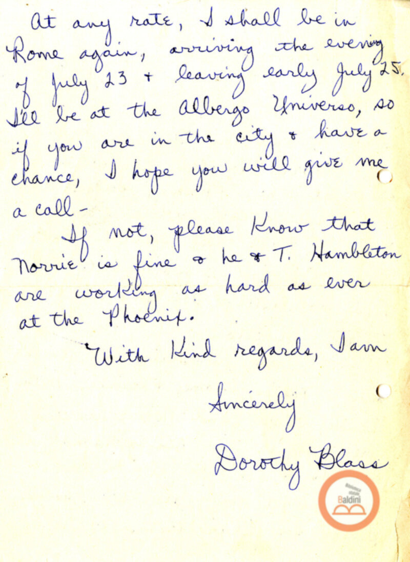 Stagione 1956 - 1957 - corrispondenza