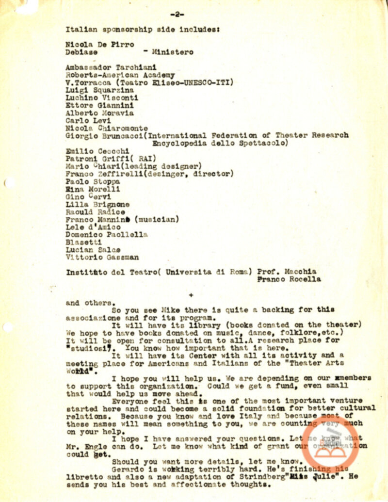 Stagione 1956 - 1957 - corrispondenza