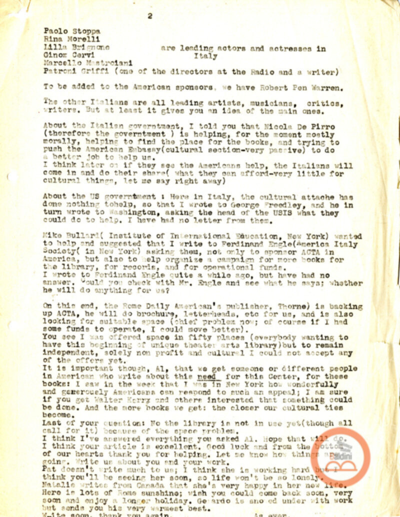 Stagione 1956 - 1957 - corrispondenza