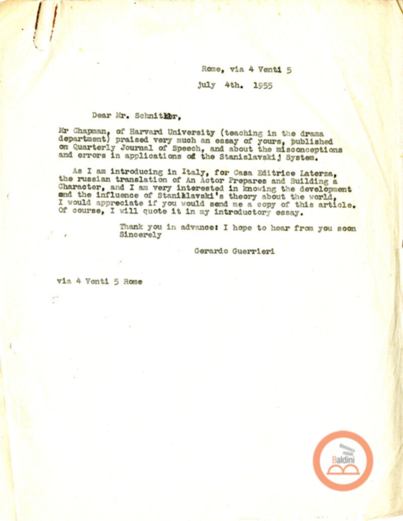 Corrispondenza con Henry Schmitzler