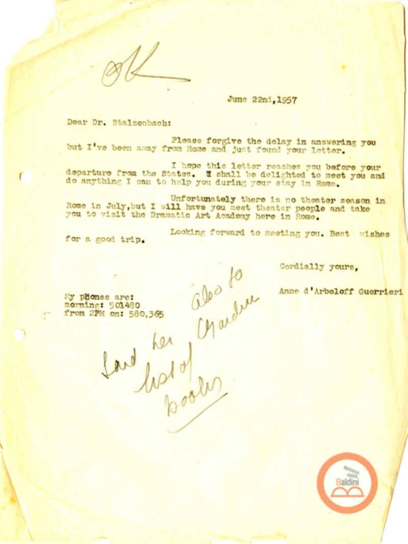 Stagione 1956 - 1957 - corrispondenza