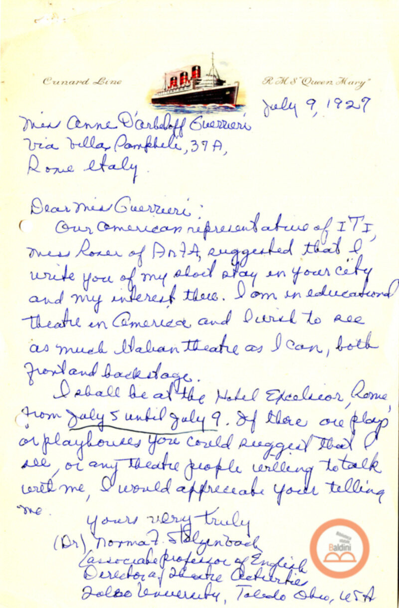 Stagione 1956 - 1957 - corrispondenza