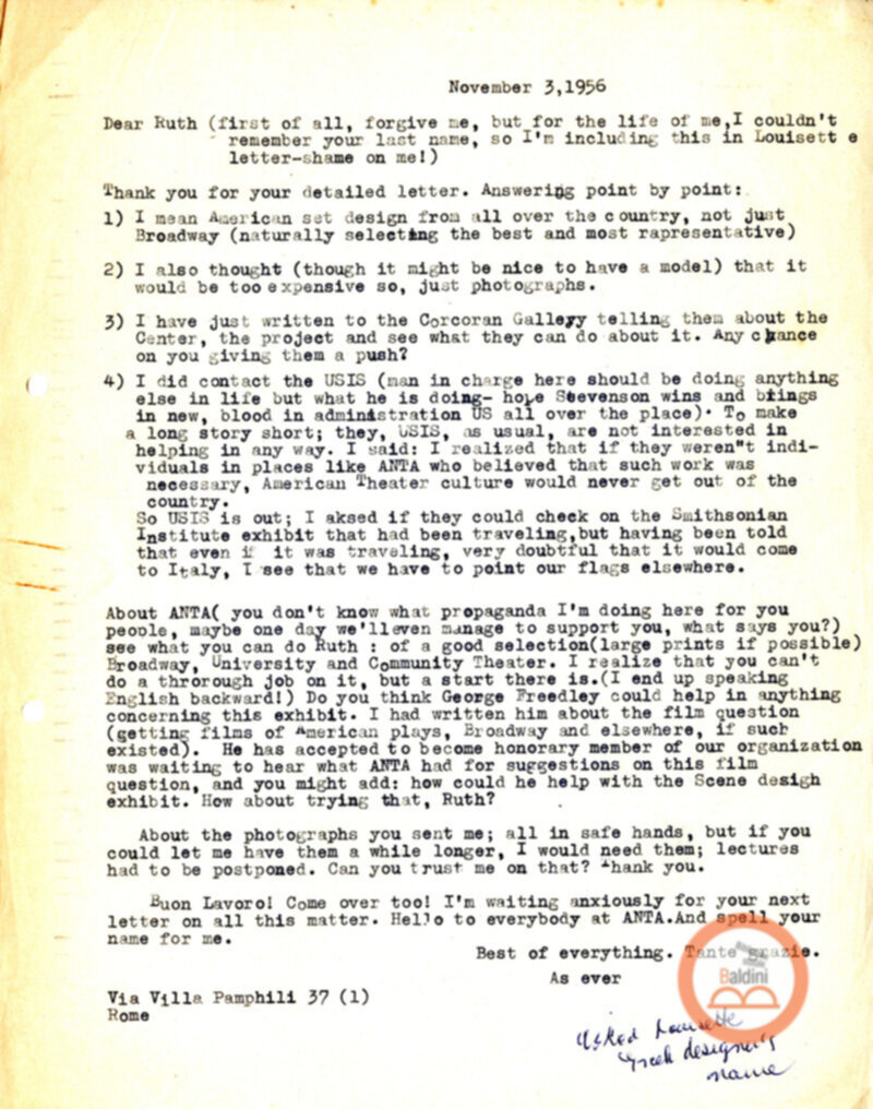 Stagione 1956 - 1957 - corrispondenza