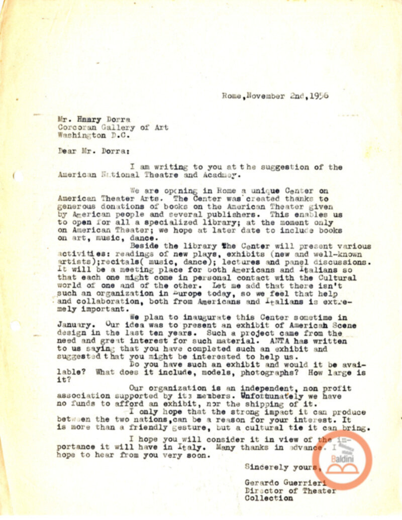 Stagione 1956 - 1957 - corrispondenza