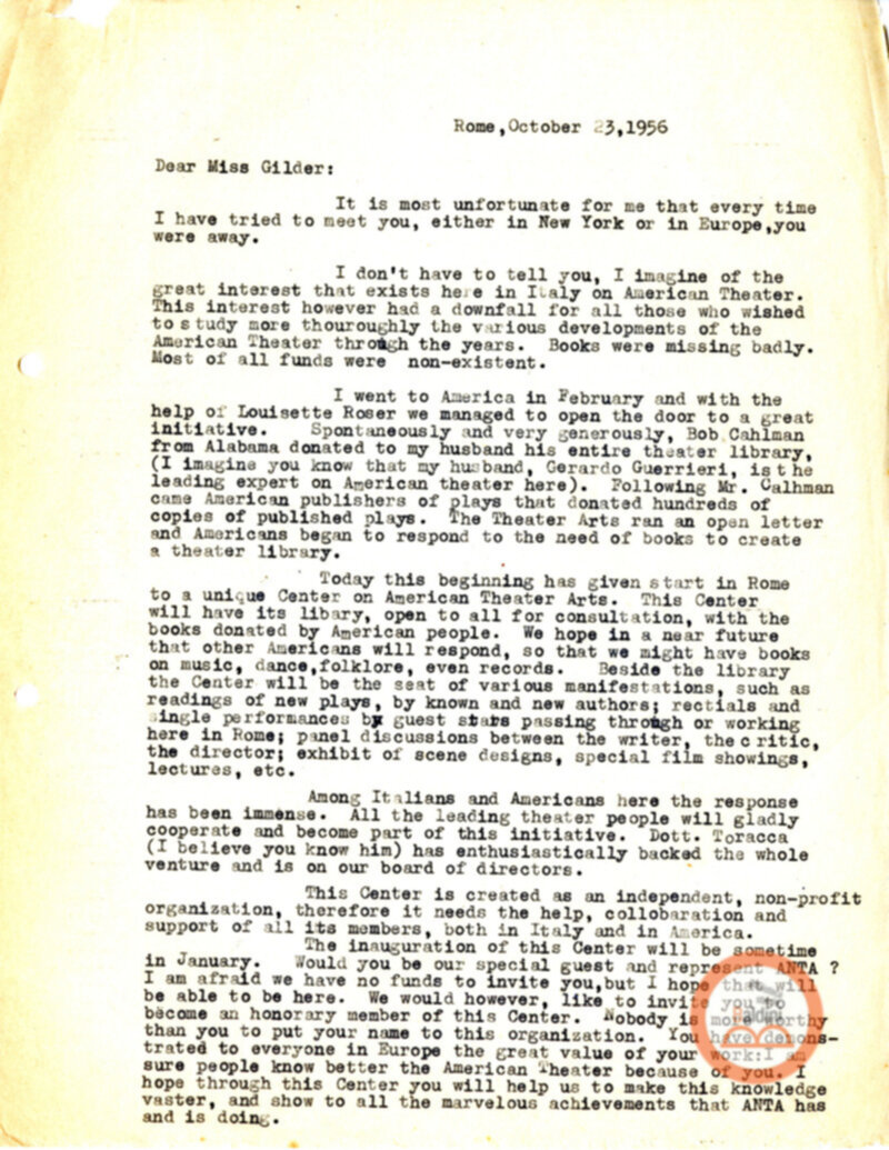 Stagione 1956 - 1957 - corrispondenza