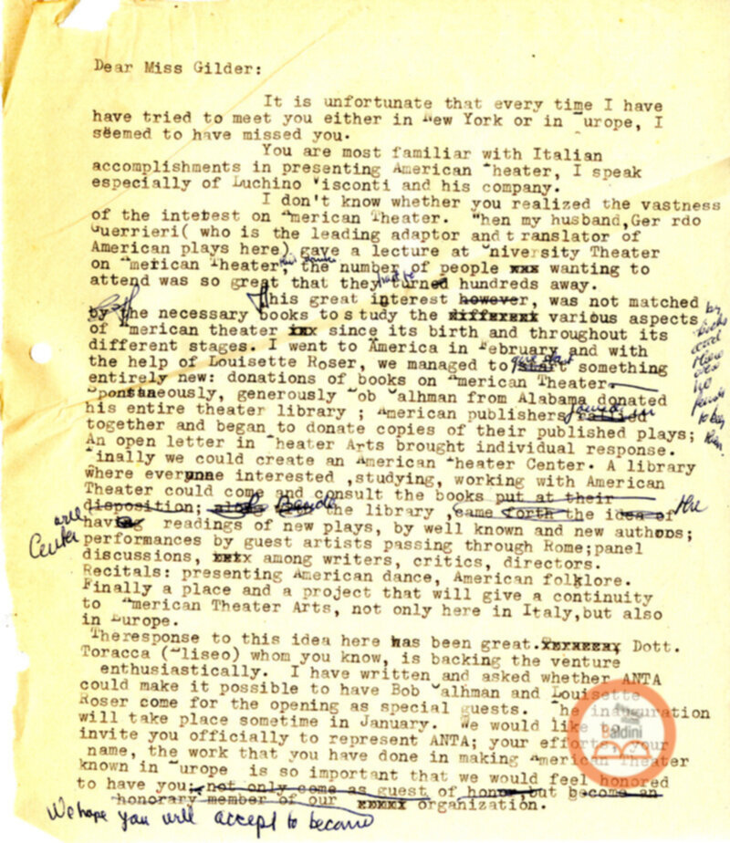 Stagione 1956 - 1957 - corrispondenza