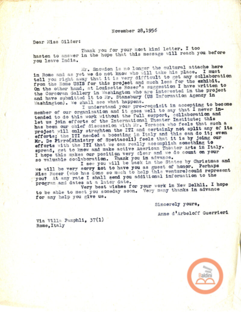 Stagione 1956 - 1957 - corrispondenza