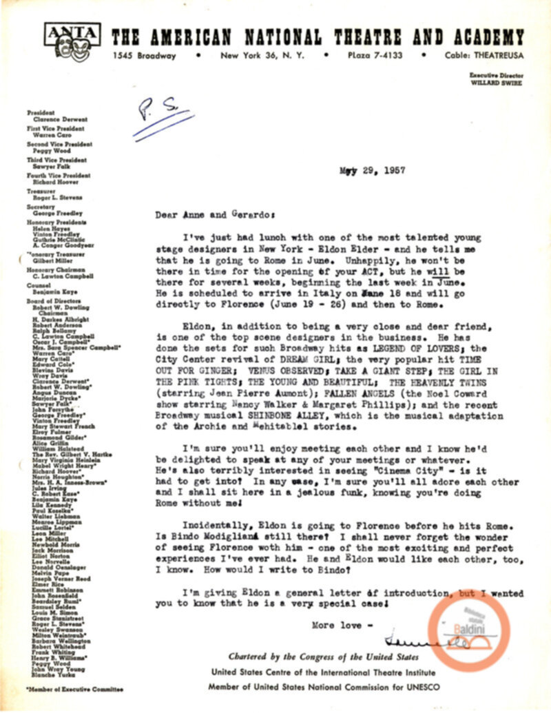 Stagione 1956 - 1957 - corrispondenza