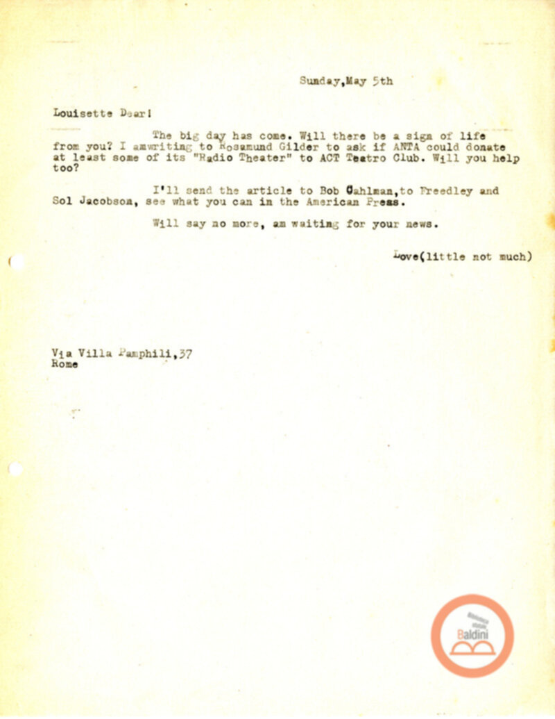 Stagione 1956 - 1957 - corrispondenza