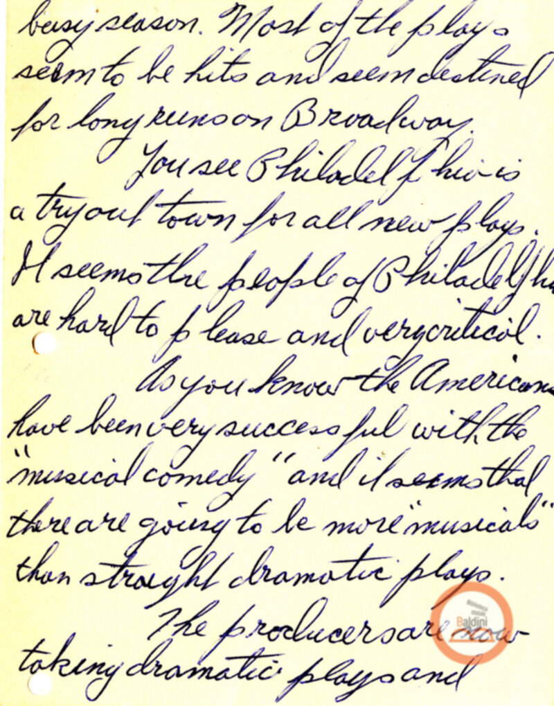 Stagione 1956 - 1957 - corrispondenza