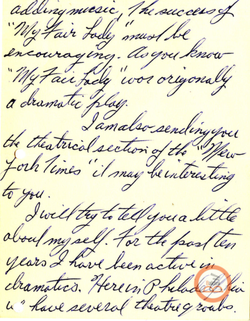 Stagione 1956 - 1957 - corrispondenza