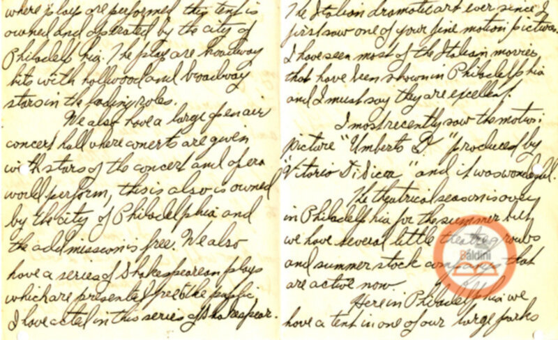 Stagione 1956 - 1957 - corrispondenza