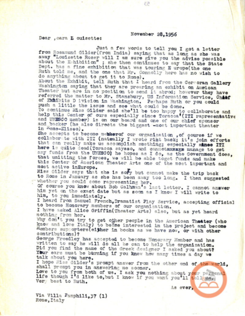 Stagione 1956 - 1957 - corrispondenza