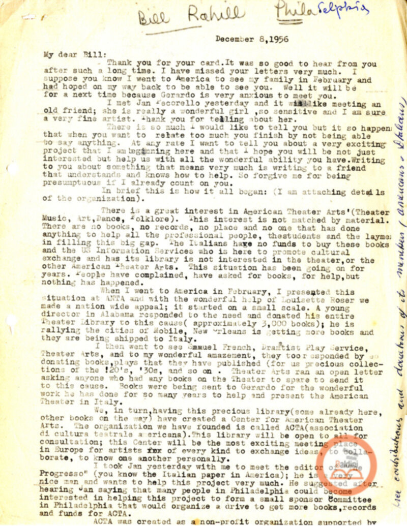 Stagione 1956 - 1957 - corrispondenza