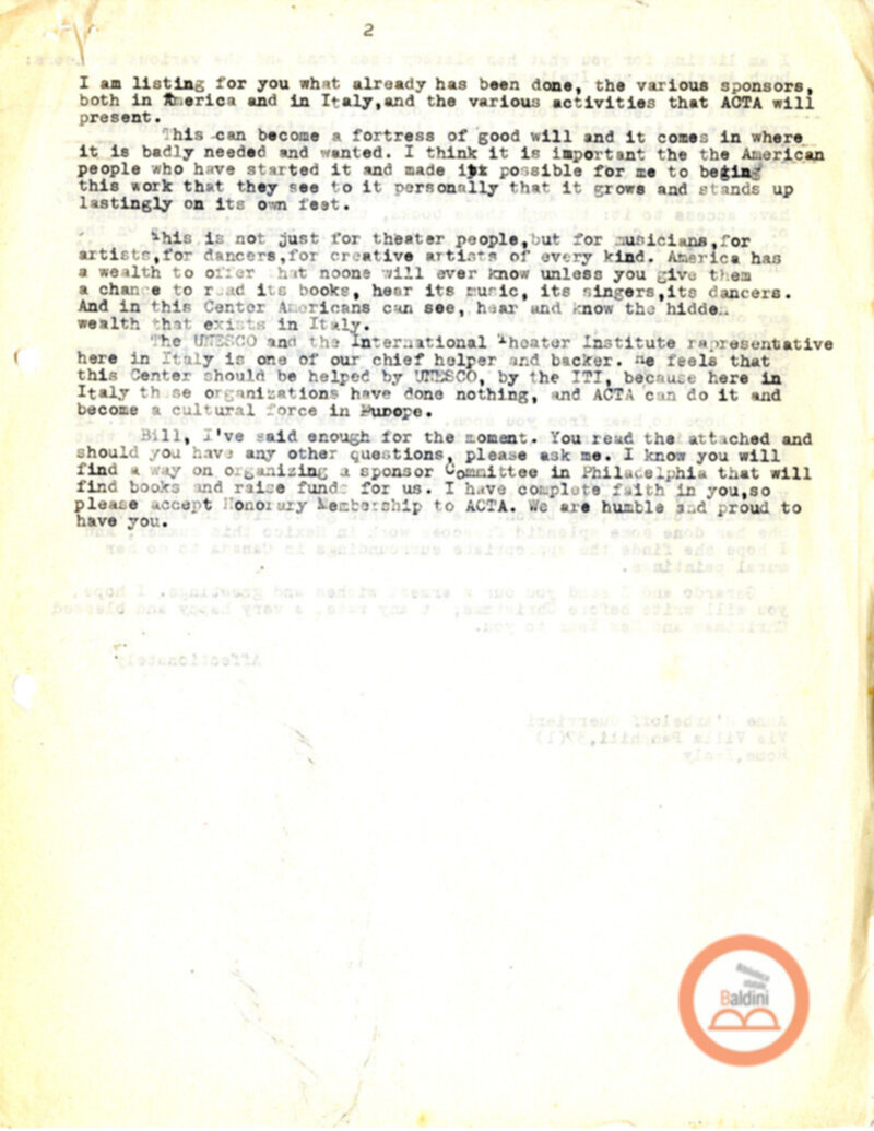 Stagione 1956 - 1957 - corrispondenza