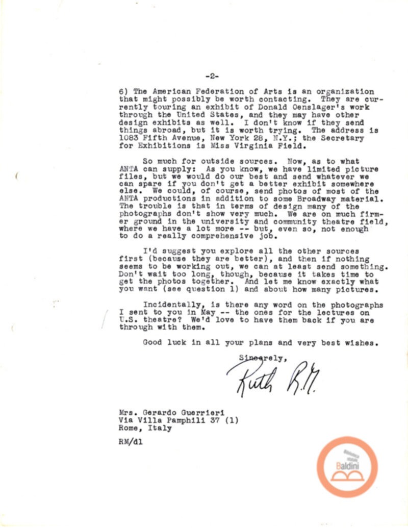 Stagione 1956 - 1957 - corrispondenza