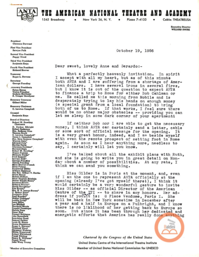 Stagione 1956 - 1957 - corrispondenza