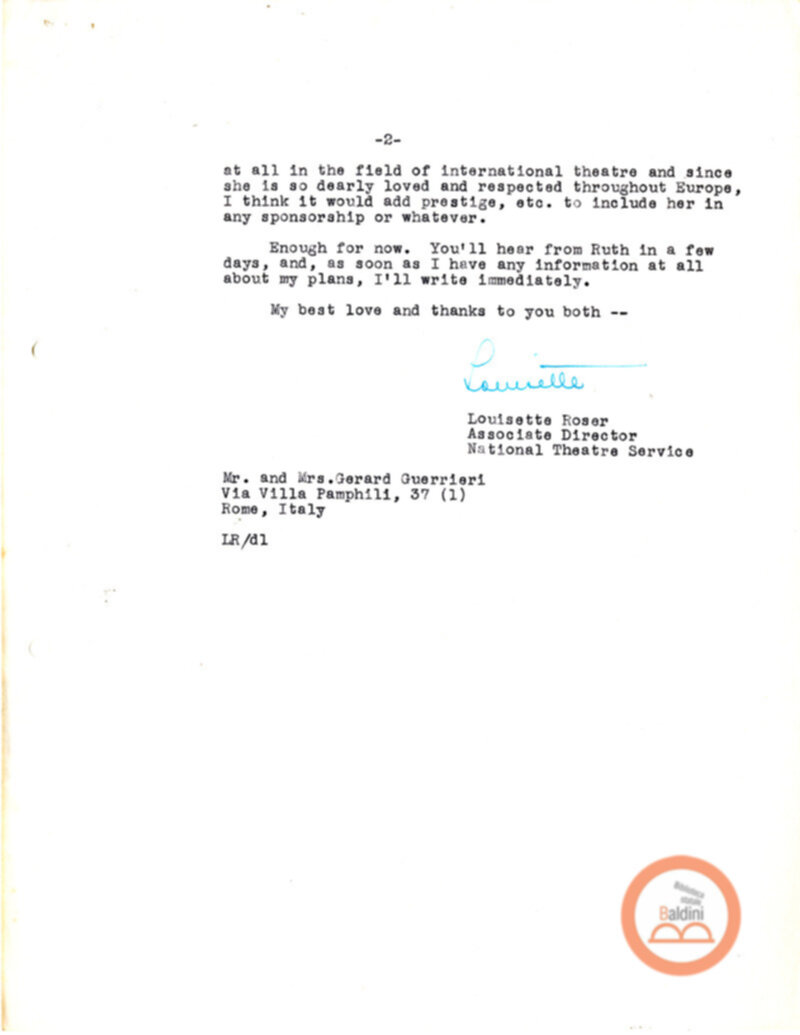 Stagione 1956 - 1957 - corrispondenza