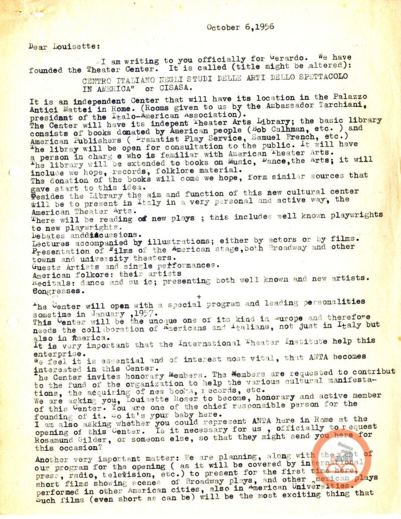 Stagione 1956 - 1957 - corrispondenza