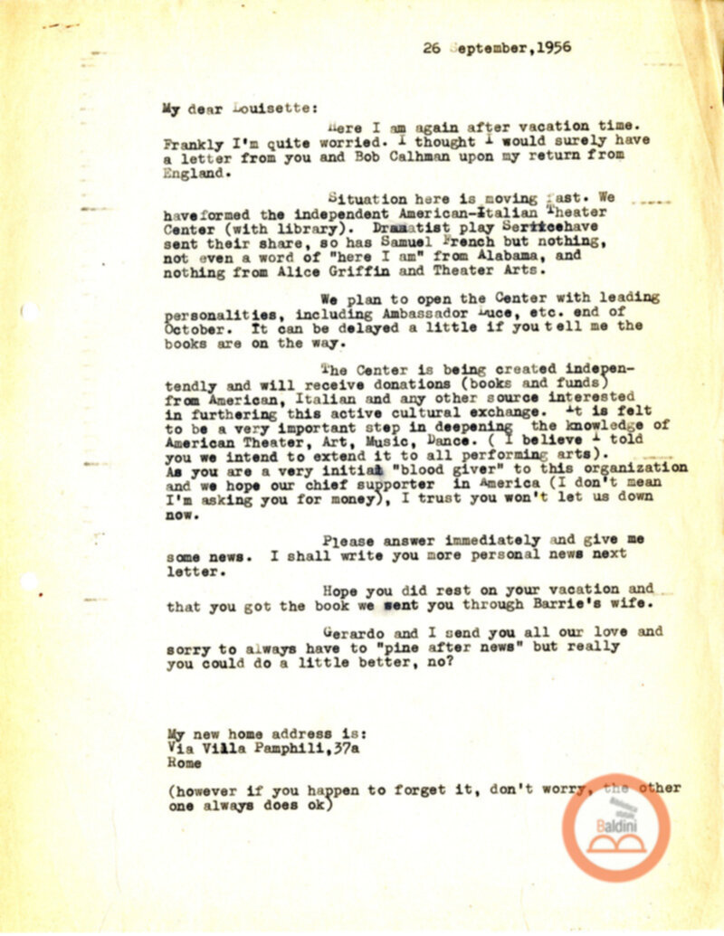 Stagione 1956 - 1957 - corrispondenza