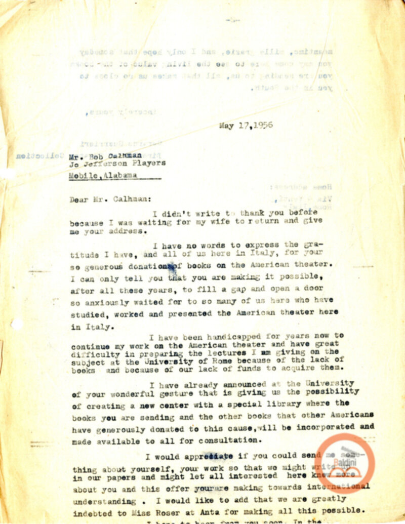 Stagione 1956 - 1957 - corrispondenza