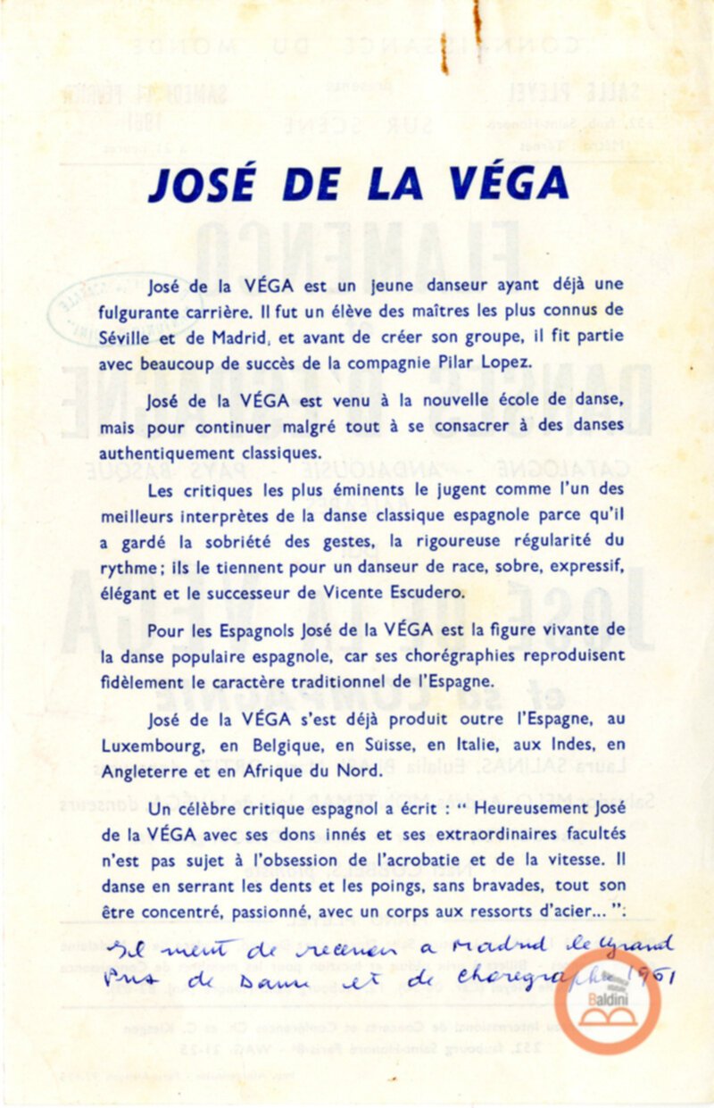 Lorca e il flamneco. Locandina