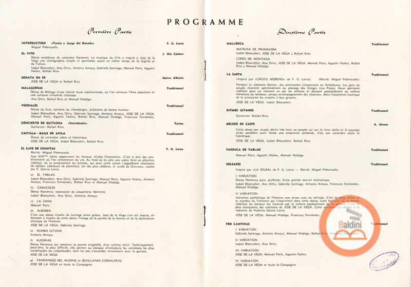 "Flamenco ispiré par Federico Garcia Lorca. José De la Vega et sa Compagnie"