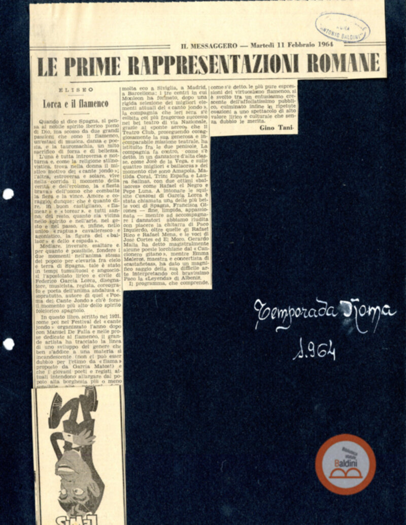 Lorca e il Flamenco. Ritagli stampa