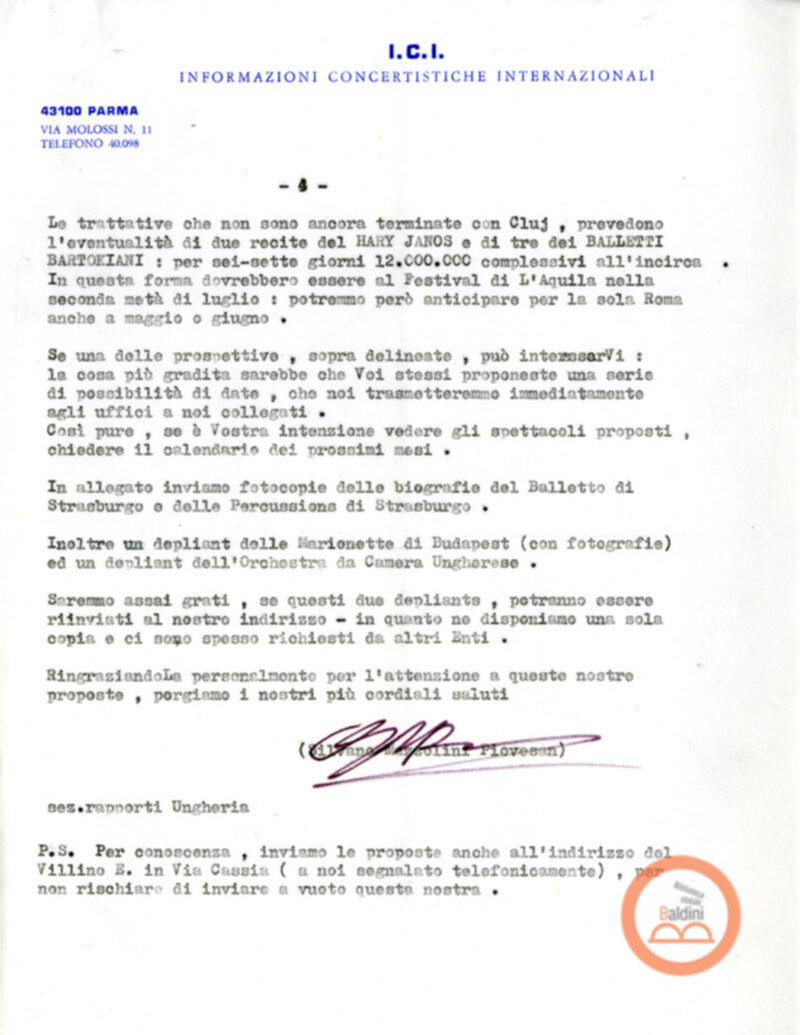 Premio Roma '70 - corrispondenza