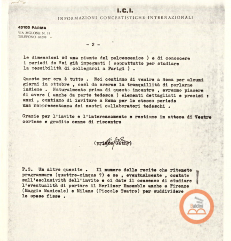 Premio Roma '70 - corrispondenza