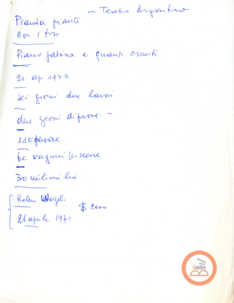 Premio Roma '70 - corrispondenza