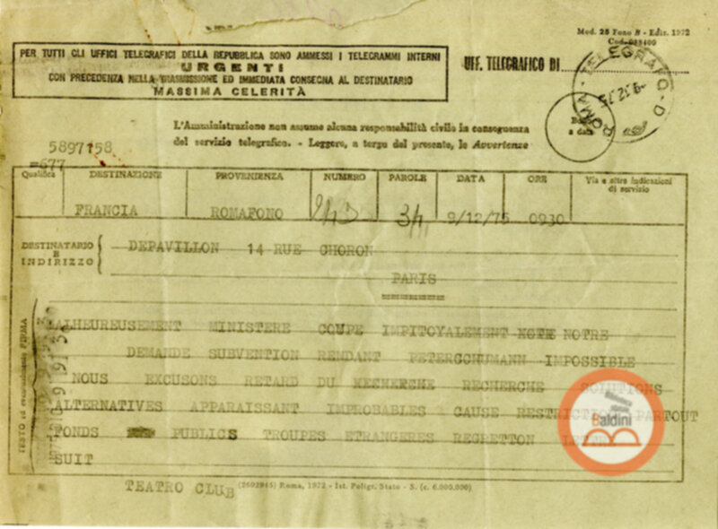 Corrispondenza con Christian Dupavillon