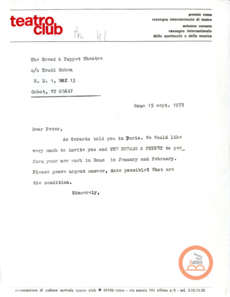 Corrispondenza con Christian Dupavillon