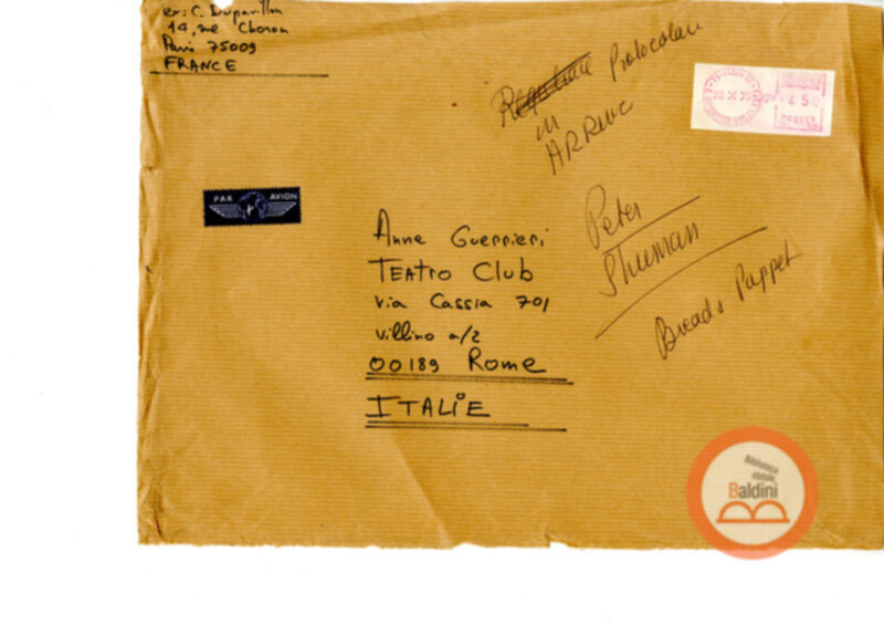 Corrispondenza con Christian Dupavillon