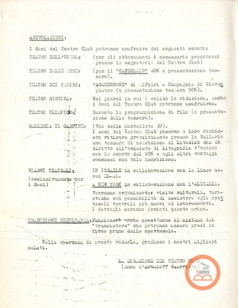 Cartellone - stagione 1964-1965