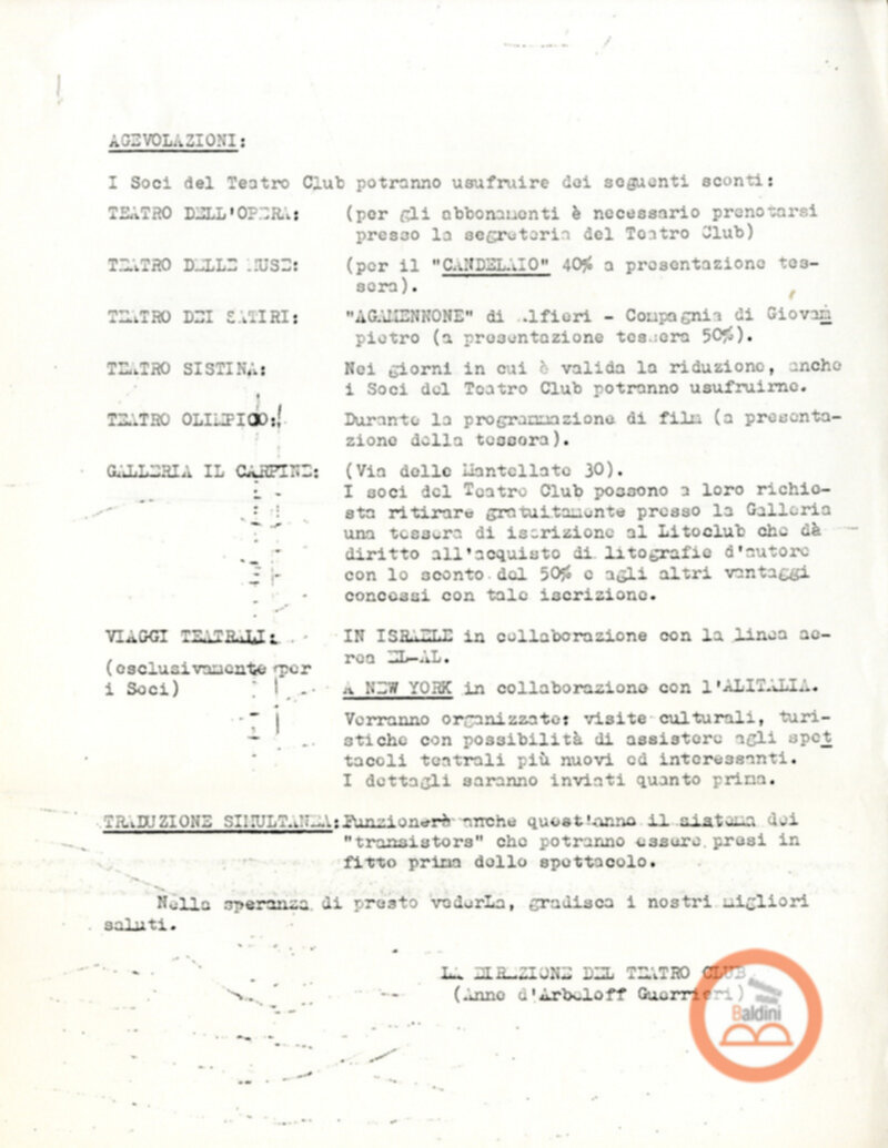 Cartellone - stagione 1964-1965