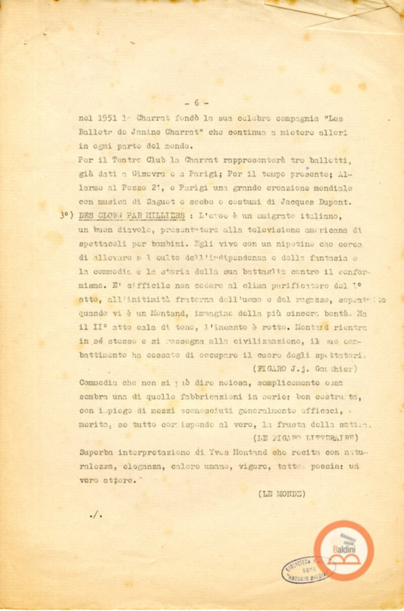 Ufficio stampa - stagione 1964-1965.