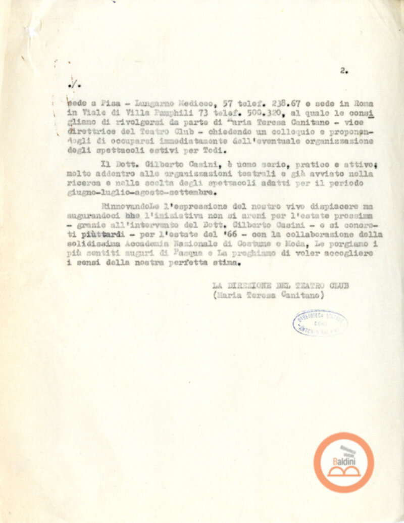 Lettera a Umberto Mammo