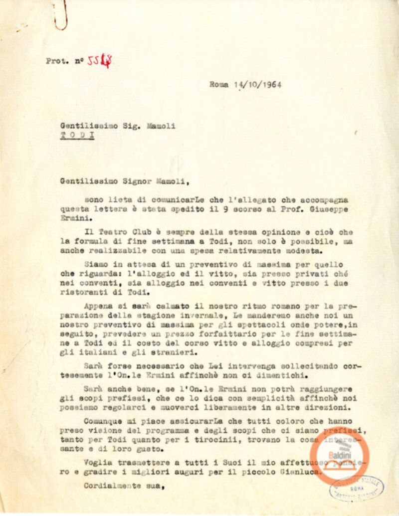 Lettera a Umberto Mammo