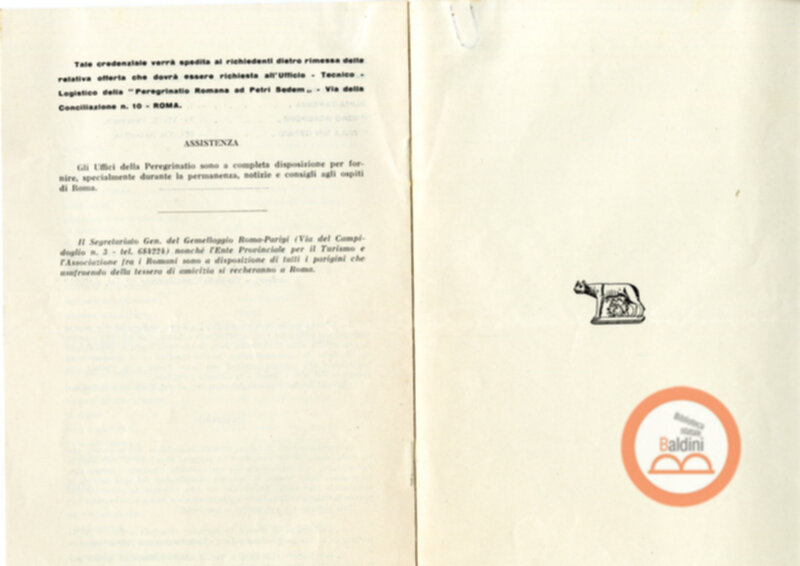 Gemellaggio Roma-Parigi (Tessera d'amicizia)